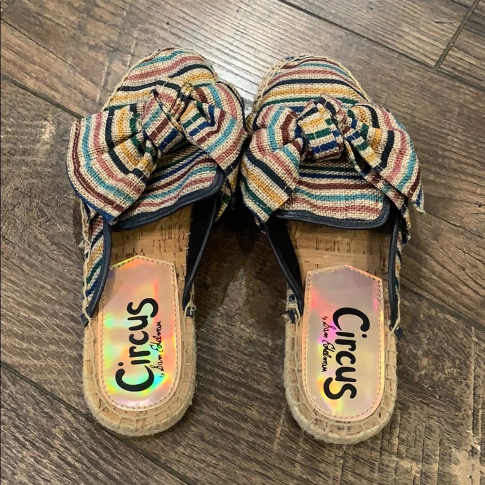 Bow Knot Stripe Espadrilles Slides - Picture 5 of 5